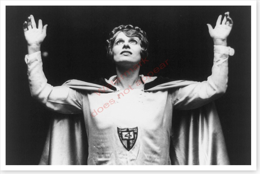 Silver Halide Photo Of Evangelist Aimee Semple McPherson With Raised Arms