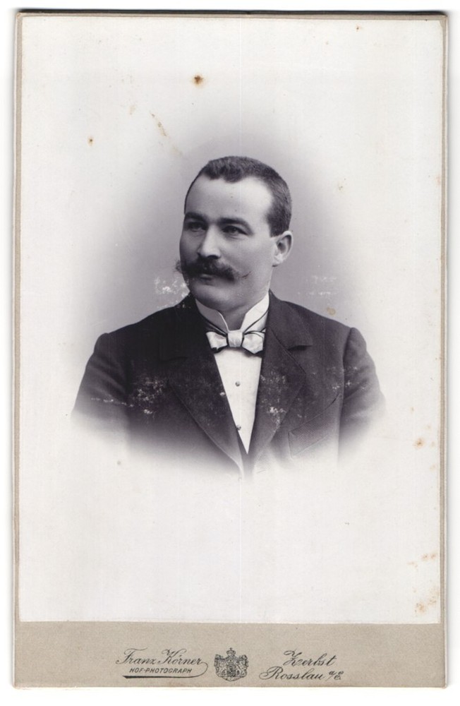 Photograph Franz Körner, Zerbst, middle-class gentleman in suit CDV/cabinet photo