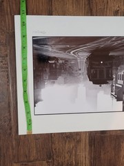 Signed San Francisco Cable Car Photo Danny Li Black & White Matted 10.75×13.75
