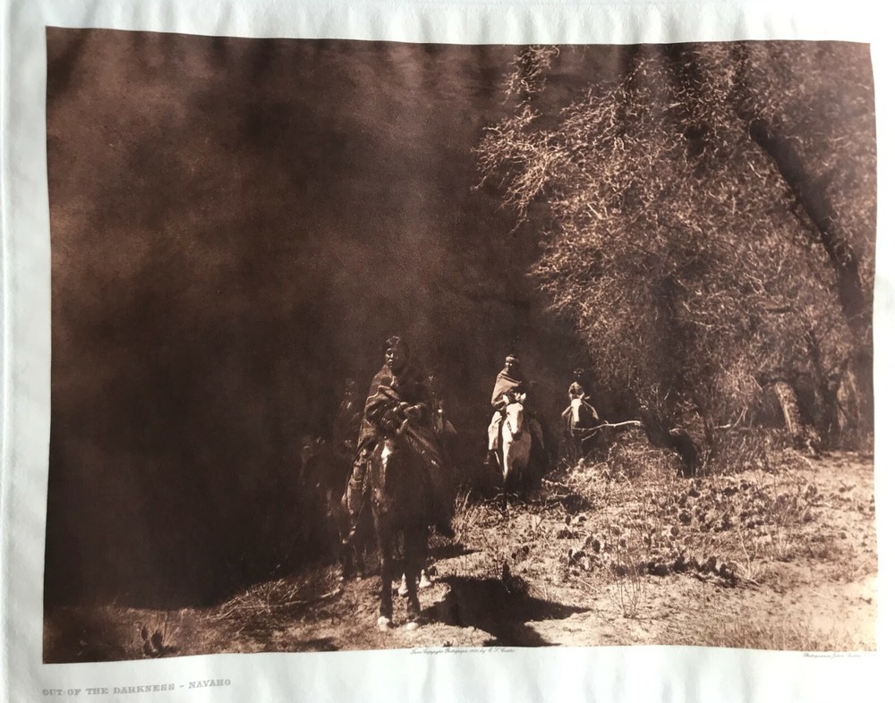 Edward S.Curtis Photogravure Out of the Darkness Navaho Classic Gravure Company