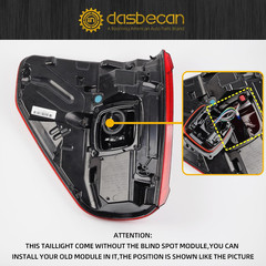 Right Passenger Side Tail Light Compatible with 2021 2022 2023 Ford F150 King Ra