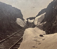 Antique ANDREW J RUSSELL Halls Cut’ Union Pacific RAILROAD Great West PHOTOGRAPH