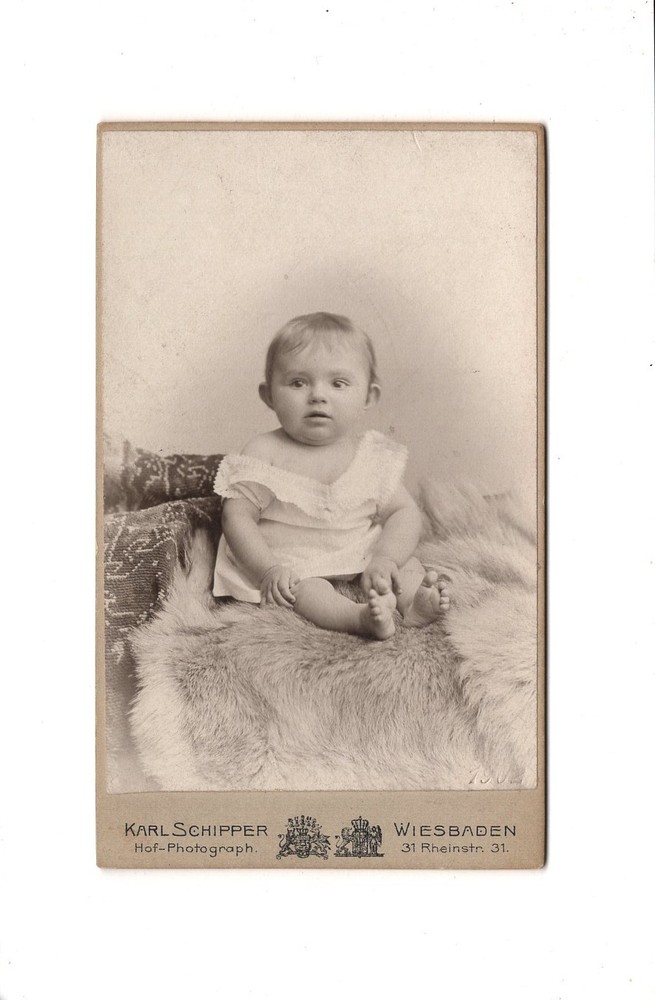 CDV photo beautiful picture of children/baby-Wiesbaden 1902
