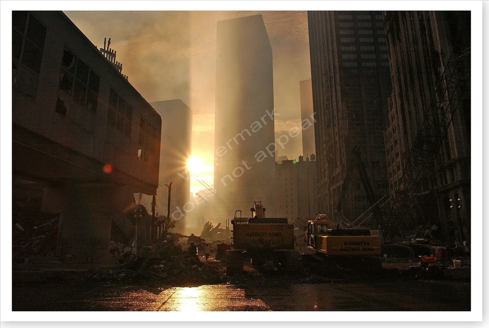 NY World Trade Center 9/11 Aftermath Sunrise Silver Halide Photo