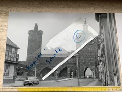 GDR Bernau near Berlin Steintor Car/Photo Print 20×30 B/W approx. 1980 No. 18_1126r