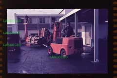 Dia Leipzig 1961 Scene Forklift Red Wood Reloading Transport Loading?
