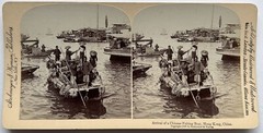 China Hong Kong Chinese Peaches 1896 Stereo Photo Vintage