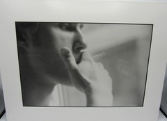Photograph of a man smoking 13×17″