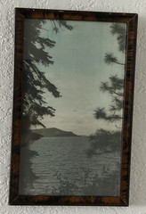 Vintage Faye Hogue Hand Colored Photo/Upper Klamath Lake Oregon