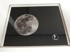 ORIGINAL DOUBLE MATTED AND FRAMED ARTWORK «LUNAR REFLECTIONS» BY J. LEHMAN