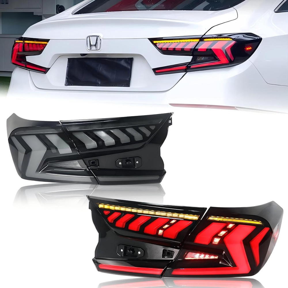 LED Taillight Assembly for 10Th Gen Honda Accord 2018 2019 2020 2021 2022 Smoke