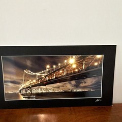 Colin Gift Signed Original Photo San Francisco Bridge Night Matted20x10