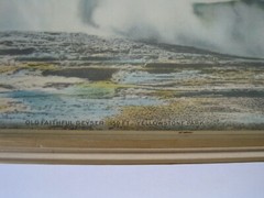 Old Faithful Geyser Yellowstone Colored Photo Antique Or Vintage Frame 13″ x 18″