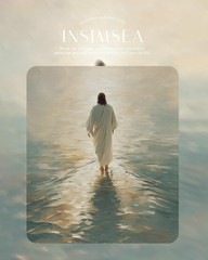 InSimSea 13×16 Gold Framed Christian Wall Art, Jesus Walking on Water Canvas …