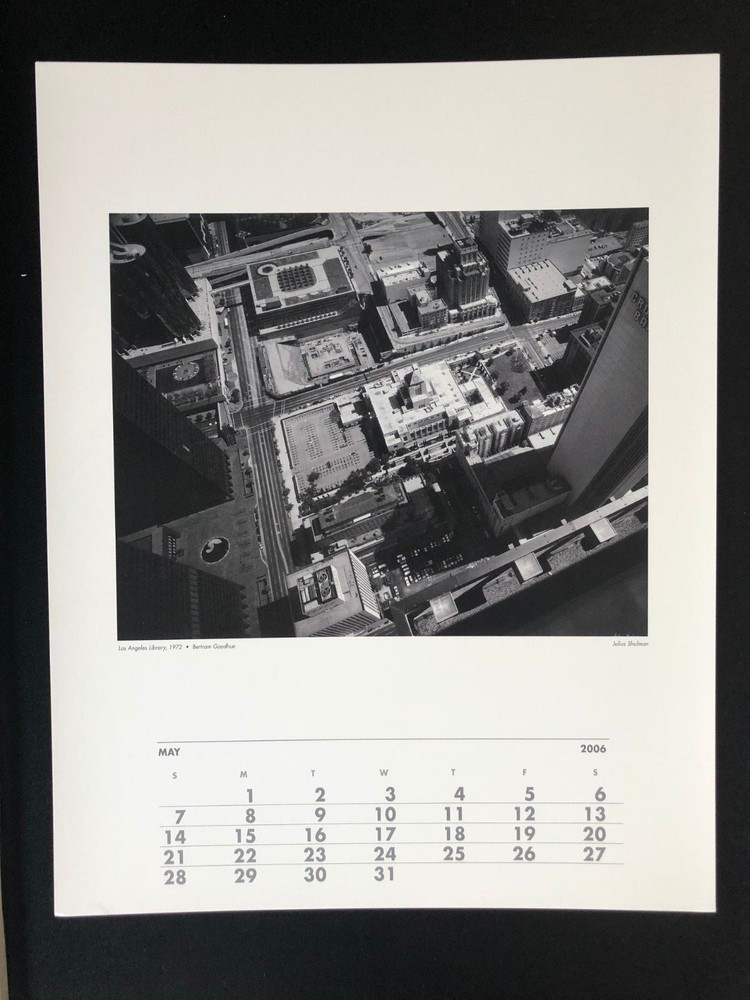 JULIUS SHULMAN Photograph 11×14 Lithograph LA Library, 1952 Mid Century Modern
