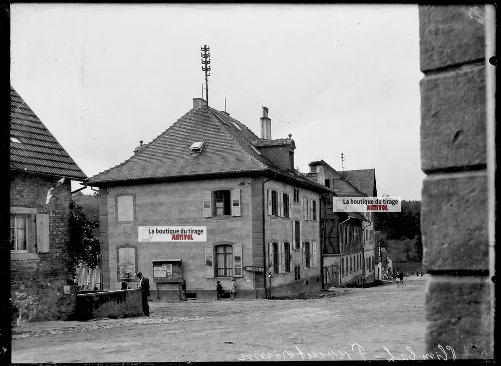 Old Black And White Photo Glass Plate Negative 13X18 CM Climbach + Print