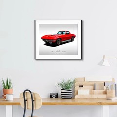 Classic Cars – 1967 Chevrolet Corvette Rally Red – Print