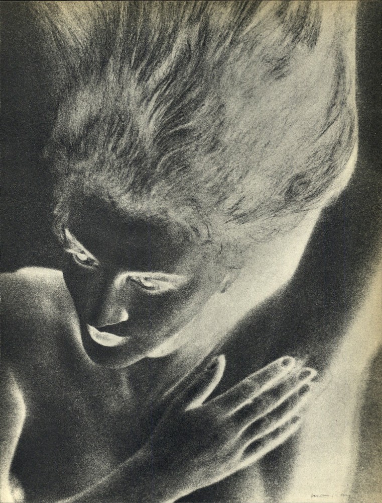 1929 1934 Original MAN RAY Solarized Woman Surreal Hair Art Photo Gravure