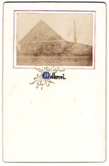 3 photographs Riemsloh, pharmacy with carriage, dairy, residential villa