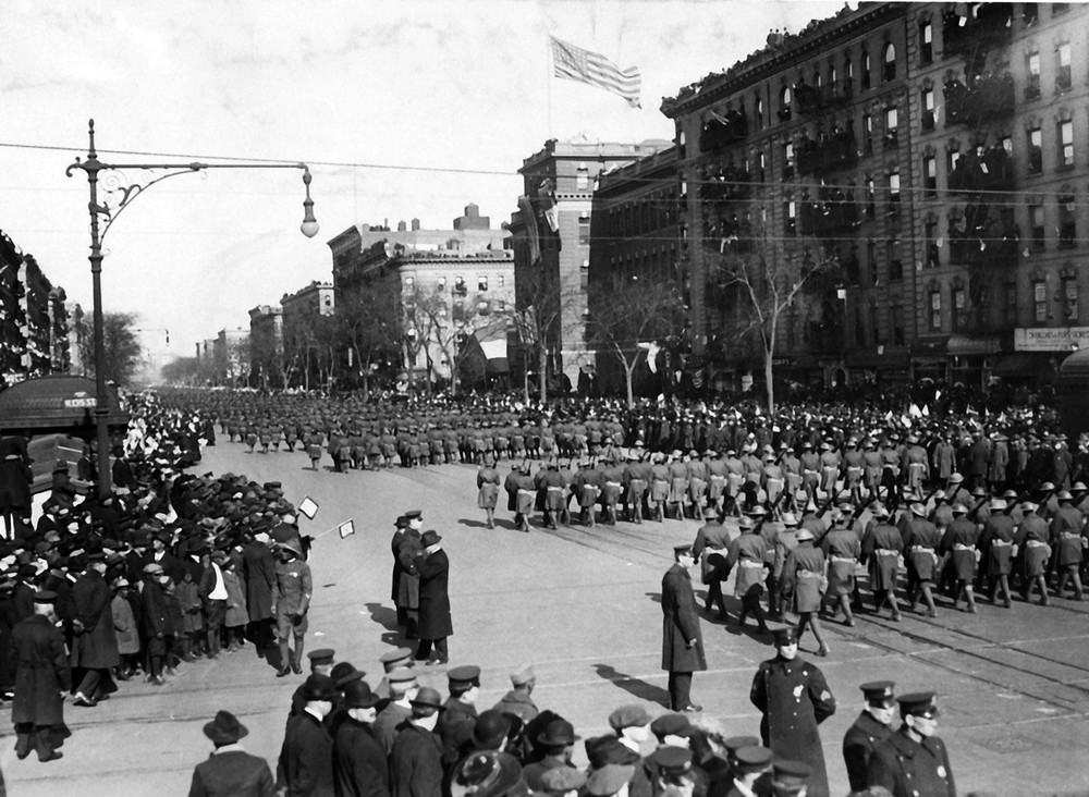 WWI Famous African American Soldiers of the 369th Infantry Parade Enhanced Photo
