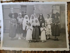 10 Original Photos 1920 Snapshot Religious Celebration In Alsatian Costume