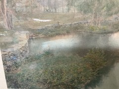 Signed Wallace Nutting “A Barre Brook” Hand Colored Photo ~ Framed