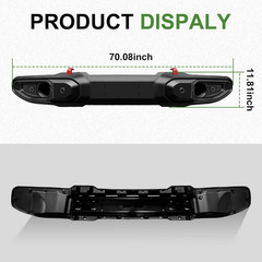 Front Bumper Fits for Jeep Wrangler JL 2018-2025 and Fit for Gladiator JT 2020-2