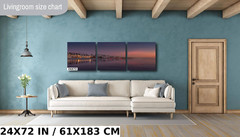 Oceanside Waterfront Beach Serenity: Oceanside California Sunset Wall Art Canvas