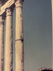 Vintage Roman Forum Castor Pollux Framed Photo Dark Academia Grandmillennial Art