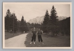 Mittenwald 1953 – between Lautersee and Ferchensee – Old Photo 1950s