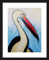 Pelican And The Sea 4 12″x16″ Fine Art Print, Bird Art