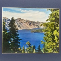 Matted Lake Mountains Landscape Photo Print 11 X 14 Wall Art Gallery Decor