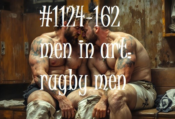 MALE PORTRAIT #1124-162 -men in art series -rugby men -free shipping in usa