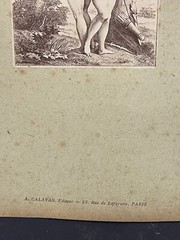 Curiosa Albumen Photograph Engraving François Boucher A. Calavas Paris 1875