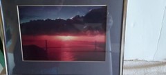 Golden Gate Bridge Sunny Cloudy Framed And Matted Photograph