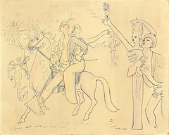 JEAN COCTEAU – THE WIFE MUST FOLLOW HER HUSBAND – LITHOGRAPH – 1958 – DEDICATION