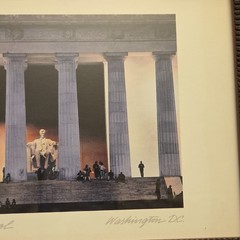 Matted & Framed Color Landscape Photograph The Lincoln Memorial, Washington DC