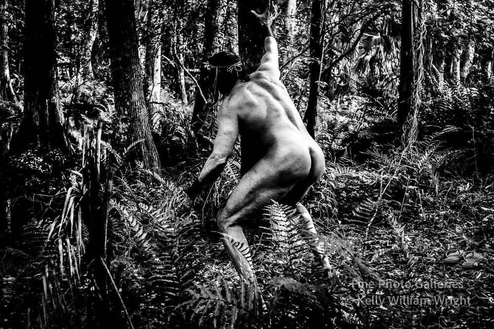 Original Male Nude KELLY WILLIAM WRIGHT Muscle Men JUNGLE WORK #15 – 9×13 Photo