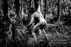Original Male Nude KELLY WILLIAM WRIGHT Muscle Men JUNGLE WORK #15 – 9×13 Photo
