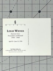 Koufax Strikeout, June 1963 – Leigh Wiener Art Show Announcement Card 1998