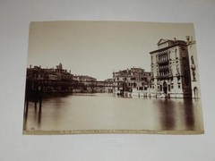 Naya / Venice Venezia 1870 Palazzo Cavalli Ponte Di Ferro Vintage Albumen Print