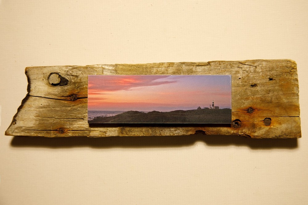 Driftwood Mounted Seascape – Montauk Point Lighthouse, New York