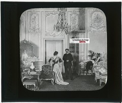 Vaudeville Theatre Antique Photo Glass Plate, Black & White, 8.5×10 cm