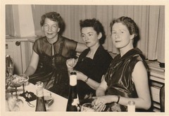 Vintage Photo Young Women New Year Fashion Snapshot