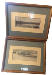 John Clement Signed Framed Art Landscape Desert Snow & Country Barn Winter (2)