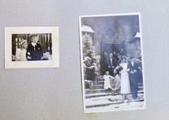Photo album ancient B/W photos spider paper 142 pictures from 1920 approx. 25x35x4 cm