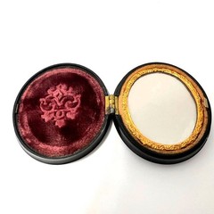 Antique Union Case Daguerreotype Oval Victorian Woman Portrait Photo Case