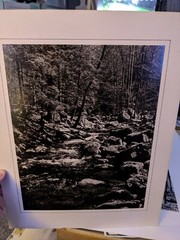 ROCKS RIVER NATURE LARGE ORIGINAL ART PHOTO B&W STETTNER VTG MATTE NJ CAMERA
