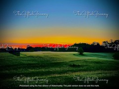 Digital Image Picture Photo Wallpaper Background Sunset over Field