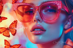 Digital Image Photo Wallpaper Desktop AI Art , Butterfly Girl